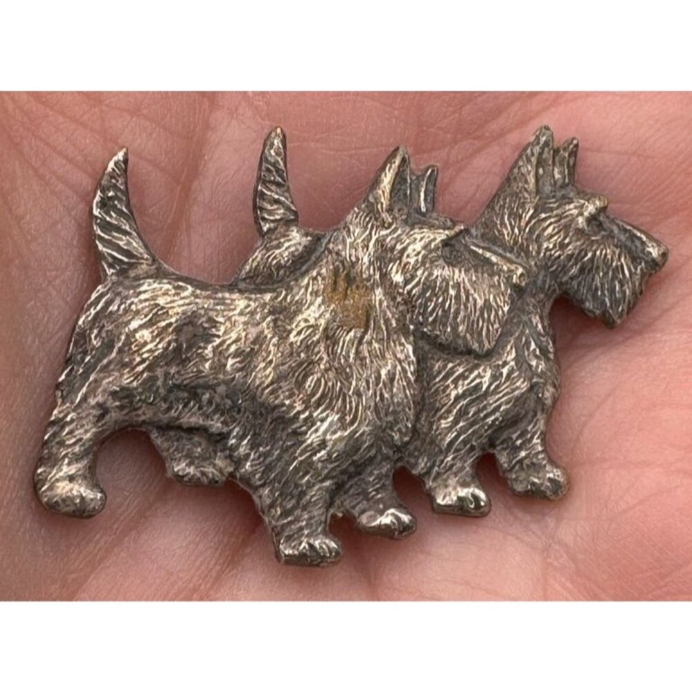 Possible Antique Scottie Jack Russell Terrier Brooch